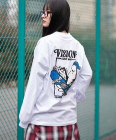 WEGO 【ユニセックス着用ITEM】別注VISIONゴーストスケーターグラフィックT（LS）