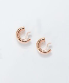 Phoebe 【痛くないシリーズ/金属アレルギー対応】ミニマルストレートフープライトフィットイヤリング　シャンパンゴールド