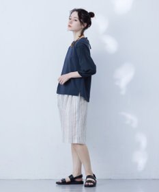 J.PRESS YORK STREET 【WOMEN】ファブリックスリーブ　プルオーバー