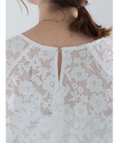 Te chichi メッシュレースボリュームスリーブブラウス