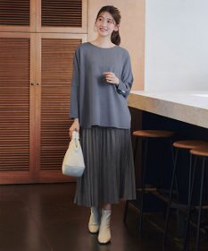 Tiaclasse 【新色追加】スエードポンチプリーツスカート