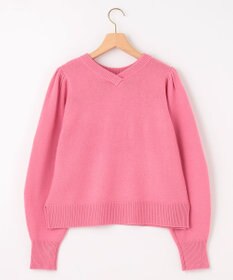 組曲 【8色展開・前後着用可】ウールカシミヤミックス パフスリーブ ニット