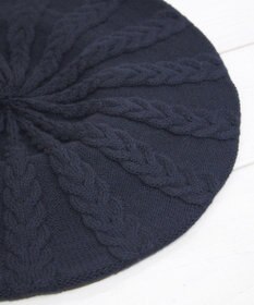 石田製帽 オーガニックコットン アラン編みベレー