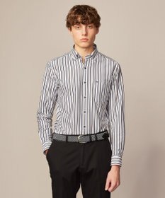 JOSEPH ABBOUD 【キングサイズ・ストレッチで快適な着心地・イージーケア】ランダムストライプ ジャージー シャツ