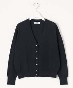J.PRESS LADIES L 【洗える】 Co/Peライト Vネック ショート カーディガン