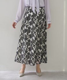 YECCA VECCA シアーレース柄マーメイドスカート