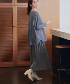 Tiaclasse 【新色追加】スエードポンチプリーツスカート