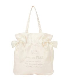 Maison de FLEUR オーガンジーダブルリボンギャザートート