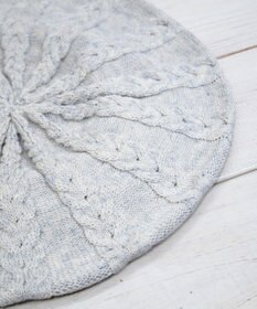 石田製帽 オーガニックコットン アラン編みベレー