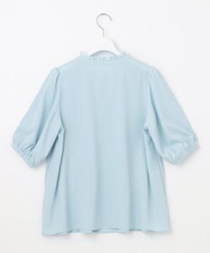 Feroux 【洗える】プリーツコンビ半袖 ブラウス