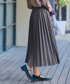 Tiaclasse 【新色追加】スエードポンチプリーツスカート