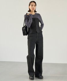 UNFILO 【UNFILO DENIM】撥水ストレッチ ワイドストレートデニム