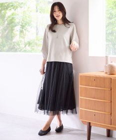 ANY 【ウエストゴム】シャイニーチュールスカート