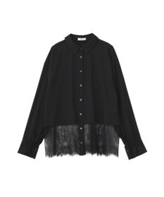 earth music&ecology 【予約】適ON レースヘムシャツ