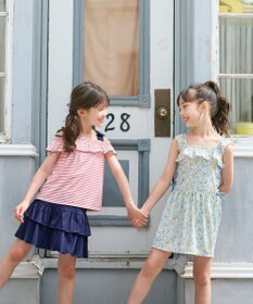 組曲 KIDS 【UVカット】【SS-Lサイズ】マリンストライプ スイムウェア(セパレート)