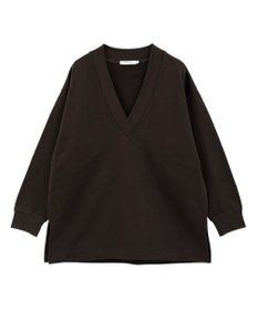 AMERICAN HOLIC Vネックサイドスリットロングスウェットプルオーバー/チュニック