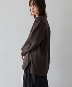 AMERICAN HOLIC Vネックサイドスリットロングスウェットプルオーバー/チュニック