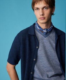 JOSEPH ABBOUD 【リネン素材/吸水速乾/日本素材】リネンハニカム Vネック Tシャツ