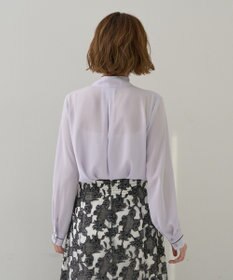 YECCA VECCA 配色ラインボウタイブラウス