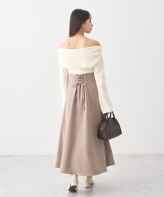 earth music&ecology バックレースアップスカート