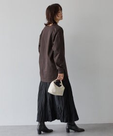 AMERICAN HOLIC Vネックサイドスリットロングスウェットプルオーバー/チュニック