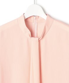 23区 L 【洗える】バックサテンアムンゼン ボウタイ付き ブラウス