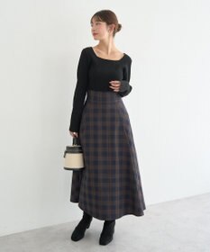 earth music&ecology バックレースアップスカート