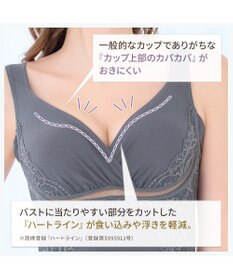 BRADELIS New York 【BRADELIS NewYork peace】綿混キャッチャーカップレースブラキャミ25 ノンワイヤー 補正下着 補整 カップ付き ブラトップ ボディシェイパー