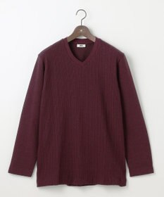 JOSEPH ABBOUD 【キングサイズ・ビジカジ】ストライプリンクス VネックＴシャツ