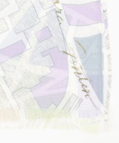 J.PRESS LADIES 【洗える】 MAP プリント ストール