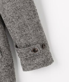 JOSEPH ABBOUD 【尾州産カシミヤブレンド素材/軽量】カシミヤブレンドアルパカヘリンボーン ステンカラーコート