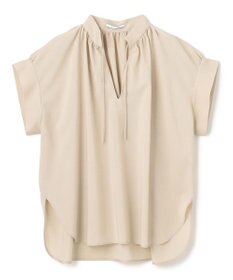 BEIGE， 【洗える/接触冷感/速乾/UVケア対応】BATEAU / Vネックバックギャザーハーフスリーブブラウス
