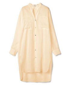BEIGE， PAULINE / リネンヴィスコースオーバーサイズロングシャツ