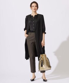 自由区 【接触冷感・UVカット・吸水速乾】シェルタリングオックステーパード パンツ