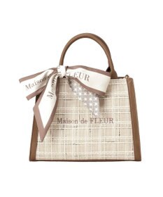 Maison de FLEUR スカーフ付きツイード2Wayバッグ