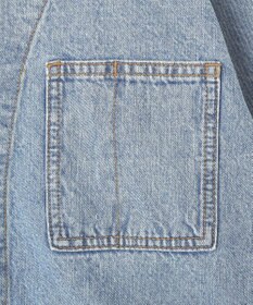 earth music&ecology 【綿100％】デニムノーカラーカバーオール