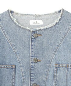 earth music&ecology 【綿100％】デニムノーカラーカバーオール