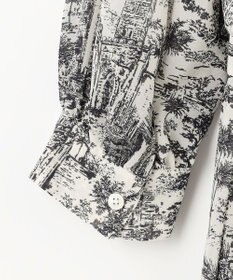 自由区 L 【洗える】ランドスケーププリント ワンピース