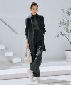 ICB 【洗える】ラメシアー モックネックニット