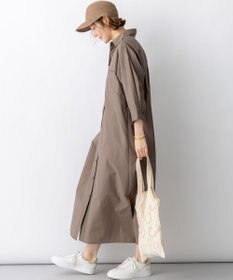 23区 【先行予約】ナイロンコットンタフタ シャツワンピース