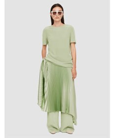 JOSEPH 【洗える】クレープ ド ソワ　ショートスリーブTEE