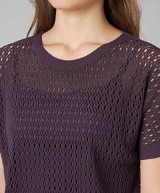 Chacott Chacott BALANCE【ノーソイングニット】メッシュニット半袖プルオーバー