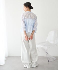 earth music&ecology シャーリングストライプシャツ