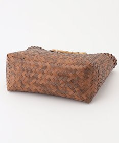 ANY 【A4サイズ収納可】バンブー調ハンドルカゴバッグ