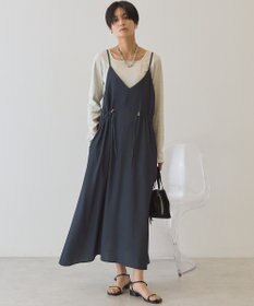 AMERICAN HOLIC サイドシャーリングVネックドットキャミワンピース