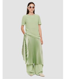 JOSEPH 【洗える】クレープ ド ソワ　ショートスリーブTEE