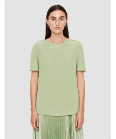 JOSEPH 【洗える】クレープ ド ソワ　ショートスリーブTEE