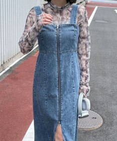 WEGO デニムWジップジャンスカ