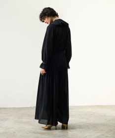 GRACE CONTINENTAL シアーラッフルカラーブラウス