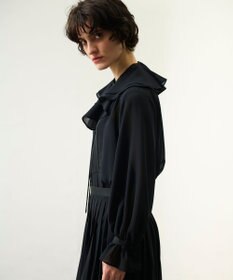 GRACE CONTINENTAL シアーラッフルカラーブラウス